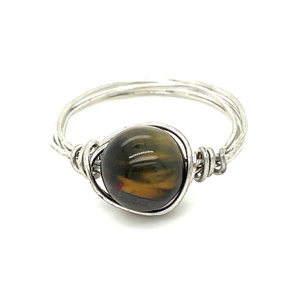‎Handmade Round Stone Ring - Picture 1 of 6
